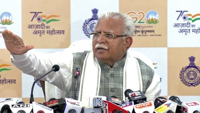File photo of Manohar Lal Khattar | ANI