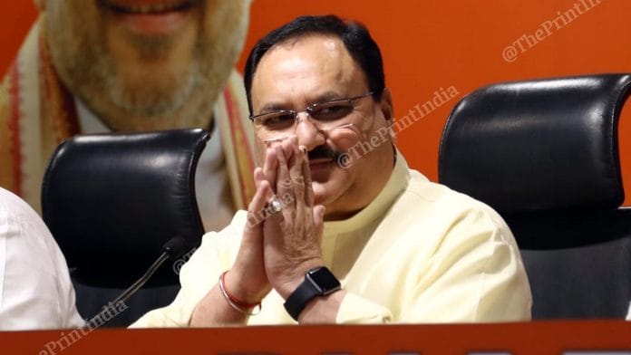 File photo of BJP national president J P Nadda | Suraj Singh Bisht | ThePrint
