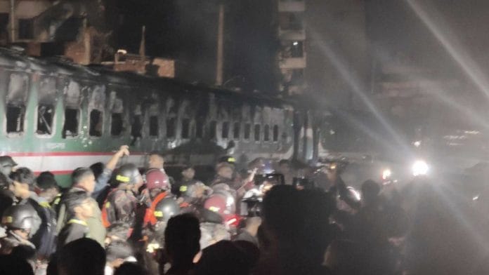 Emergency responders at site of Benapole Express fire | By special arrangement