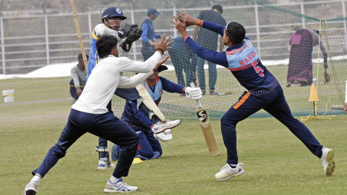 File photo of Bihar cricketers at a warmup session of Ranji Trophy match before facing Mumbai | ANI