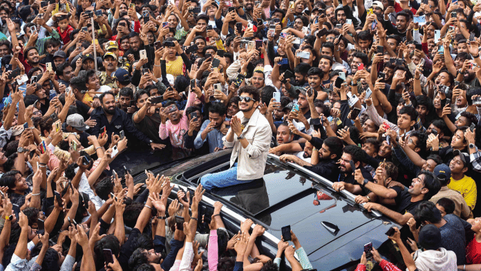 Bigg Boss 17 winner Munawar Faruqui with fans and supporters at Dongri in Mumbai on Monday | PTI