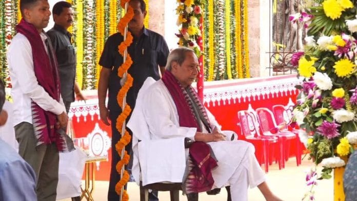 Odisha Chief Minister Naveen Patnaik at the launch of the SAMALEI (Samaleswari Temple Area Management and Local Economic Initiative) Plan | By special arrangement