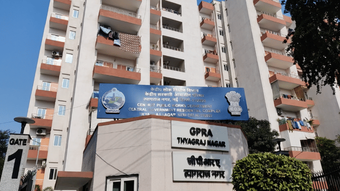 File photo of a completed building part of 7GPRA project at Thyagraj Nagar | Danishmand Khan | ThePrint