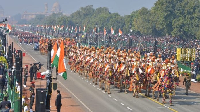 The camel contingent seen at the Republic Day parade| Praveen Jain/ThePrint