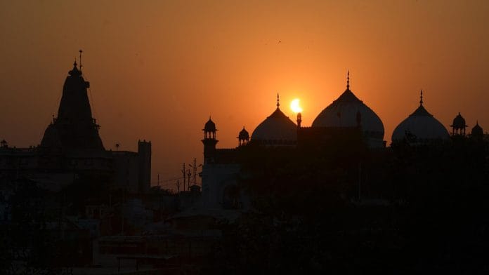 A view of the Krishna Janmasthan Temple Complex and Shahi Eidgah Mosque in Mathura | ANI file photo