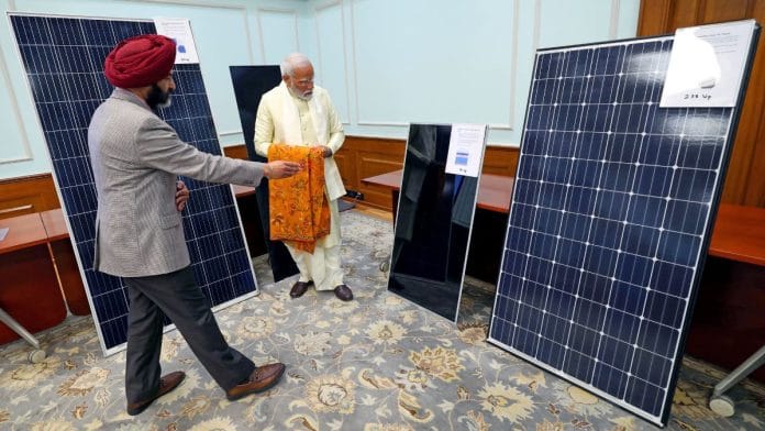 Prime Minister Narendra Modi at a meeting on Pradhan Mantri Suryodaya Yojana on 22 January | Photo: ANI