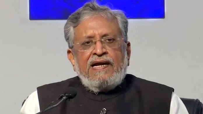BJP Rajya Sabha MP and former Bihar deputy CM Sushil Kumar Modi | File photo | ANI