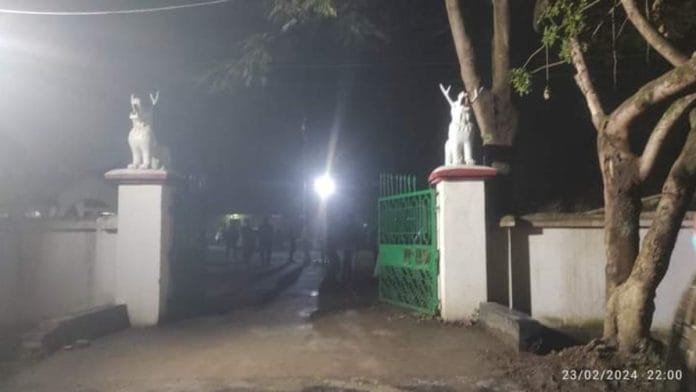Gate of All Manipur Students’ Union (AMSU) office located within the DM University campus in Imphal West district | By special arrangement
