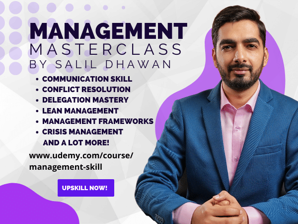 Unlock Your Management Potential: Salil Dhawan introduces Management Skills Masterclass on Udemy