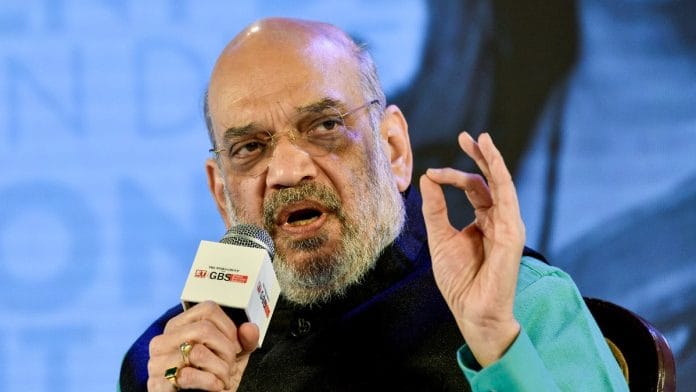 Union Home Minister Amit Shah speaks at the Times Global Business Summit, in New Delhi on Saturday | ANI/Jitender Gupta