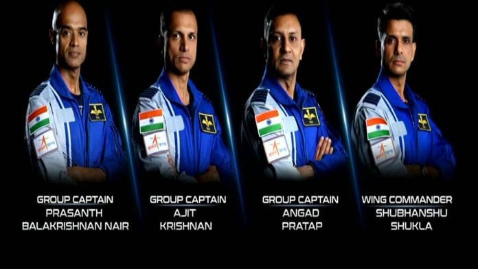 The four candidates for Gaganyaan mission | Photo: ANI