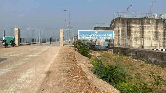 The site of Medigadda barrage, also called the Lakshmi barrage | Photo: Moushumi Das Gupta, ThePrint
