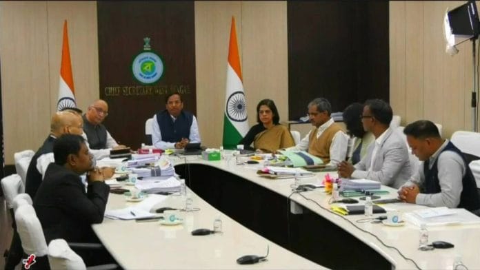 West Bengal's top civil servants hold media briefing at state secretariat in Kolkata, Friday | By special arrangement