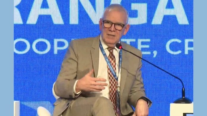 Germany’s economic cooperation ministry Jochen Flasbarth speaking at the Raisina Dialogues 2024 Thursday | @raisinadialogue