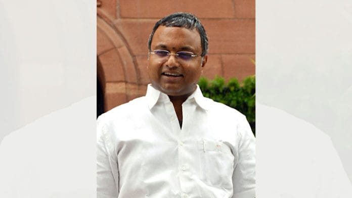 File photo of Congress MP Karti Chidambaram | ANI
