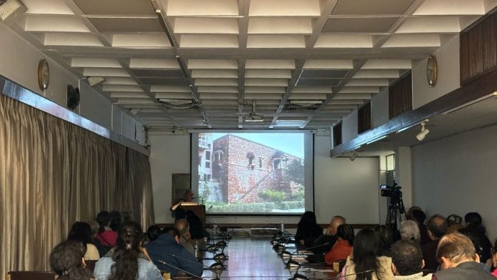 Historian, author and heritage conservator Swapna Liddle took the audience on a tour of Delhi’s ‘water history’ at IIC Delhi | By special arrangement