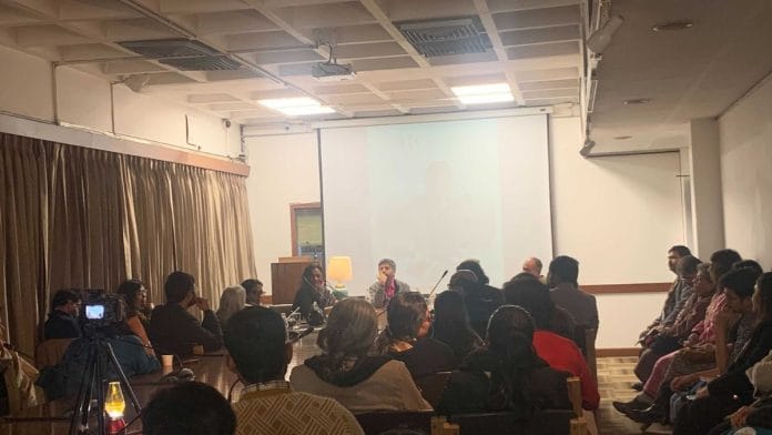 Daisy Rockwell and Rahul Soni, in conversation with moderators Oroon Das and Sujata Prasad, upended conventional notions of their work | Antara Baruah, ThePrint