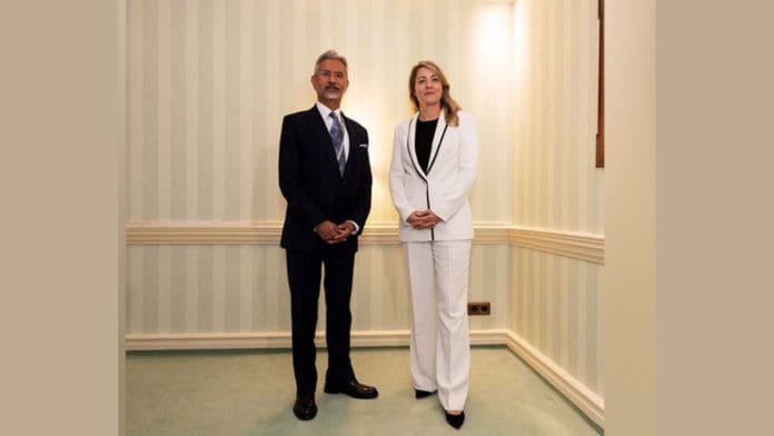 External Affairs Minister S Jaishankar, Canadian Foreign Minister Melanie Joly (Photo: X/@DrSJaishankar)