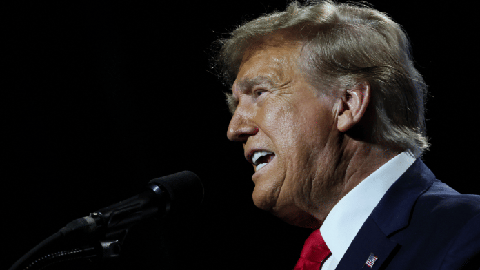 Former U.S. President and Republican presidential candidate Donald Trump speaks during the National Rifle Association (NRA) Presidential Forum at the Pennsylvania Farm Show Complex & Expo Center, in Harrisburg, Pennsylvania, US | Reuters