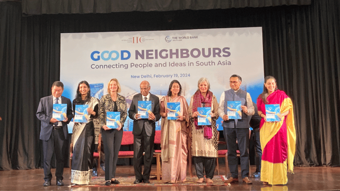 Nepal MP Swarnim Wagle (second from right) at the World Bank report launch 19 February | Keshav Padmanabhan | ThePrint