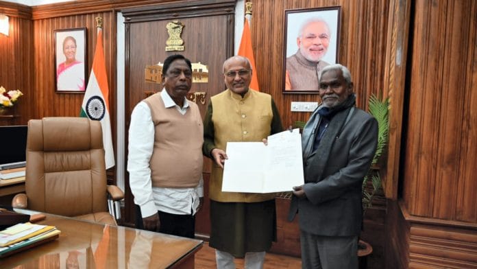 Jharkhand Governor CP Radhakrishnan appointed Champai Soren as the Jharkhand Chief Minister designate and invite him to take oath, at Raj Bhawan, Ranchi | PTI