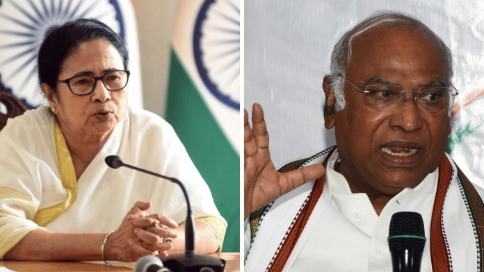 Mamata Banerjee and Mallikarjun Kharge | ANI File Photos