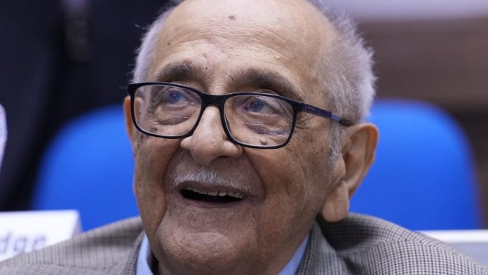 File photo of Fali Sam Nariman who died Wednesday at the age of 95 | PTI
