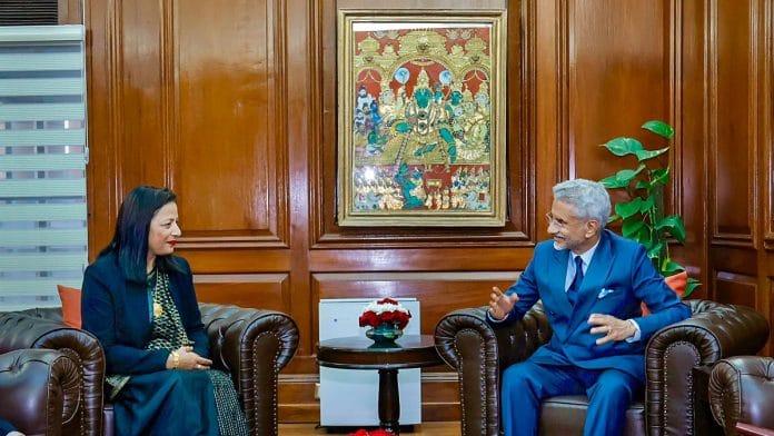 External Affairs Minister S Jaishankar with Foreign Secretary of Nepal Sewa Lamsal during a meeting, in New Delhi, Tuesday, Feb. 27, 2024 | PTI
