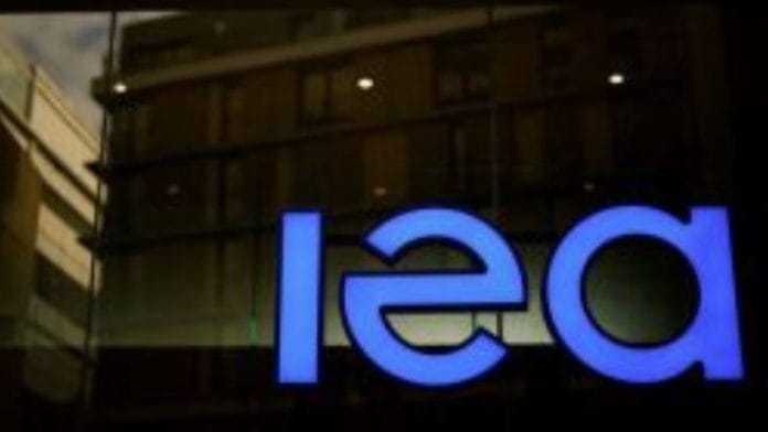A view of the logo of the International Energy Agency in Paris, France, December 15, 2023 | File Photo | Reuters