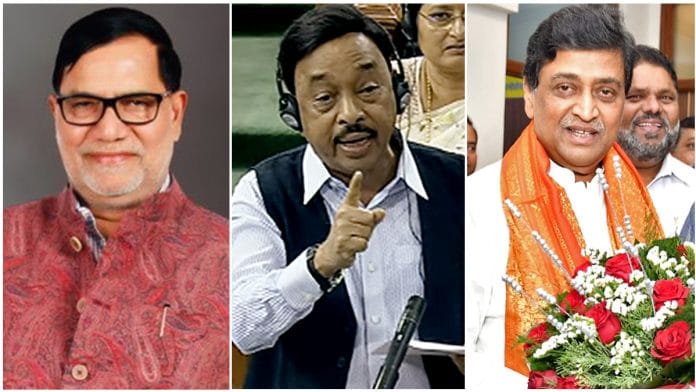 (L-R) Kripashankar Singh, Narayan Rane and Ashok Chavan | Credit: X/kripasofficial and ANI