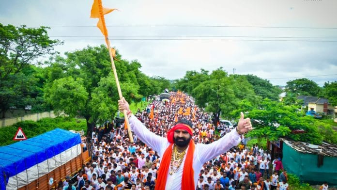 File photo of Shiv Sena MLA Santosh Bangar during a yatra | X (formerly Twitter) /@santoshbangar_