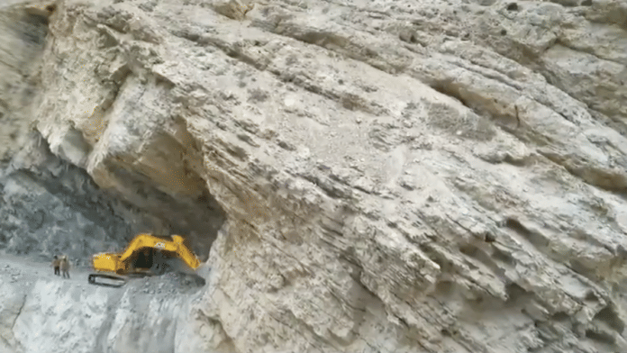 BRO connects the strategic Nimmu- Padam -Darcha Road, the third axis to Ladakh | Screen grab from X (formerly Twitter)/ @BROindia