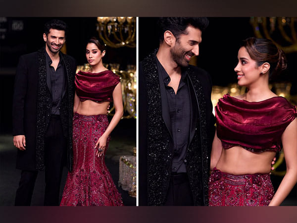 Janhvi Kapoor & Aditya Roy Kapur Turn Showstoppers for KALKI Fashion at LFW'24