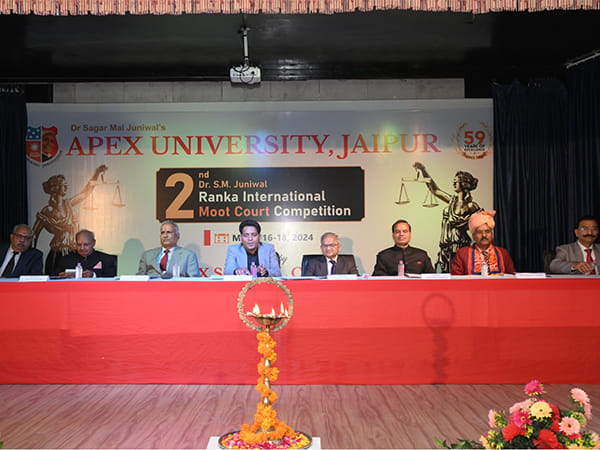  Apex University, Jaipur organized Dr S.M. Juniwal Ranka International Moot Court Competition