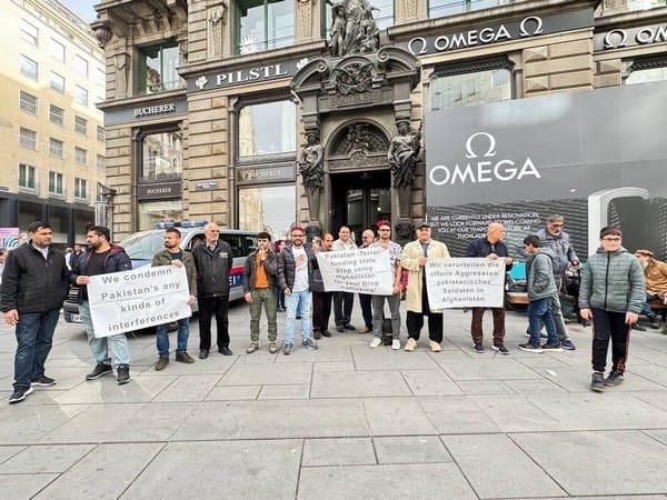 Vienna: Afghan diaspora protests against Pakistan's aerial aggression, extrajudicial killings