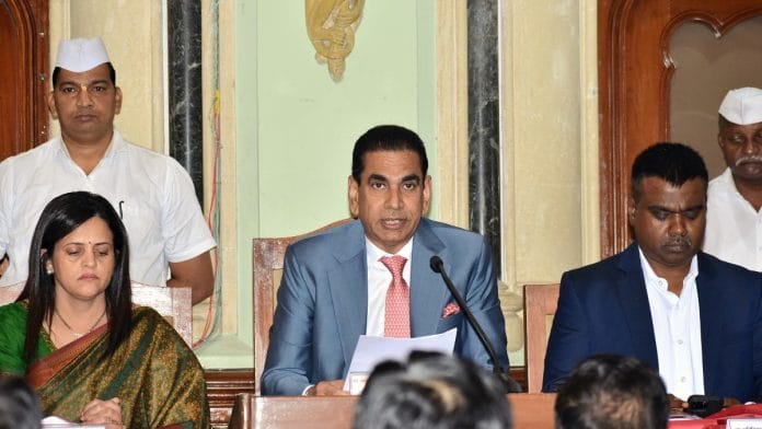 File photo of former BMC chief Iqbal Singh Chahal presenting the BMC budget 2024-2025 at the BMC headquarters in Mumbai | ANI