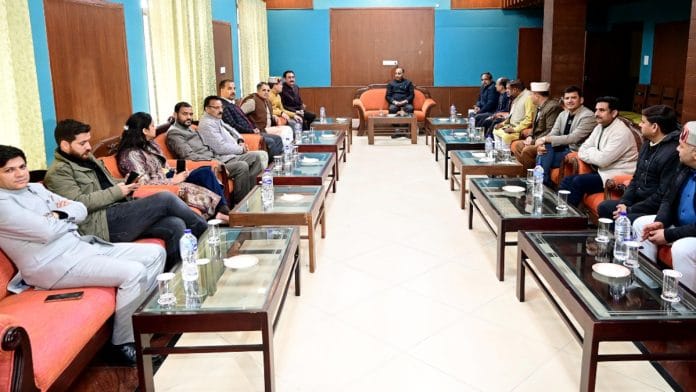 Leader of Oppn Jairam Thakur chairing meeting of Himachal Pradesh BJP in Shimla on 29 Feb, 2024 | Representational image | ANI