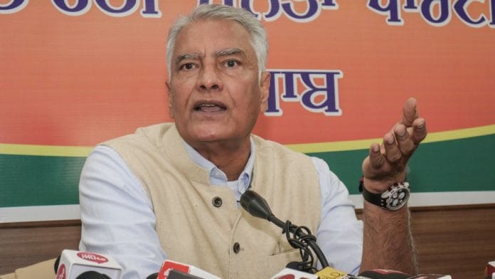 File photo of Punjab BJP president Sunil Jakhar in Chandigarh | ANI