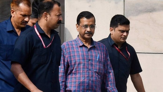 Delhi Chief Minister Arvind Kejriwal leaves Rouse Avenue Court in New Delhi Thursday | Photo: ANI