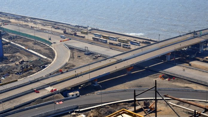 A view of south-bound corridor of coastal road connecting Worli & Marine Drive | ANI