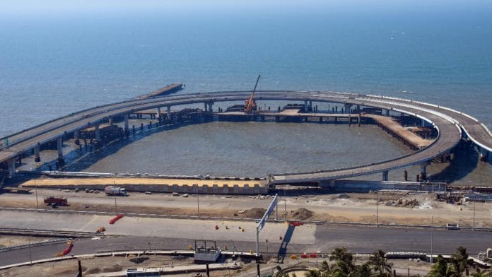 A section of south-bound corridor of coastal road connecting Worli & Marine Drive | ANI