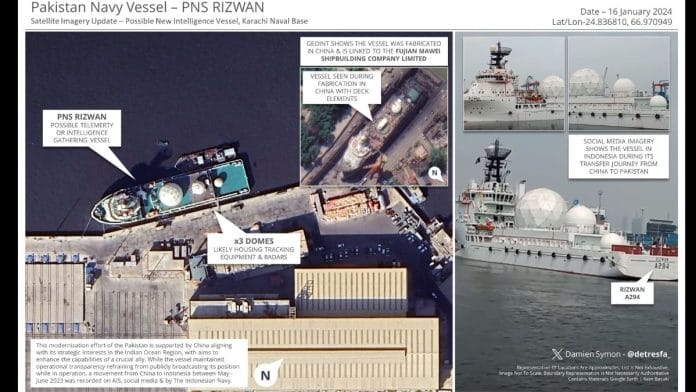 Pakistan Naval Vessel, PNS Rizwan | Photo: X/@detresfa_