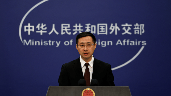 File photo of Chinese foreign ministry spokesperson Lin Jian speaks during a press conference in Beijing, China | Reuters