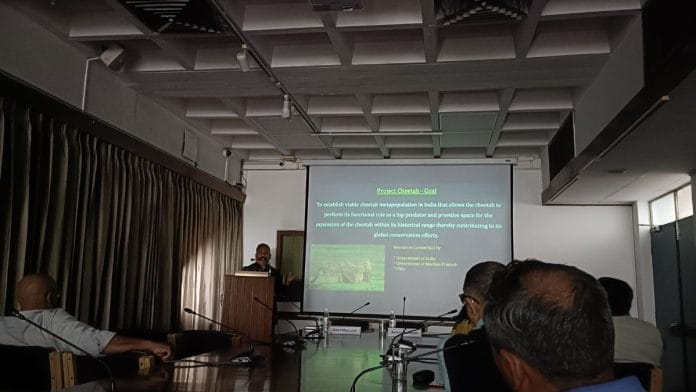 Amit Mallick speaks at 'Whispers of Hope’, IIC | Photo: Akanksha Mishra, ThePrint