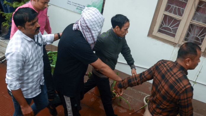 Haris Farooqi at NIA court after his arrest in Assam's Dhubri | ANI