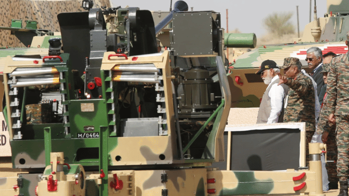 PM Narendra Modi arrives to review India's defence prowess at Pokhran | Pic credit:X/@SpokespersonMoD