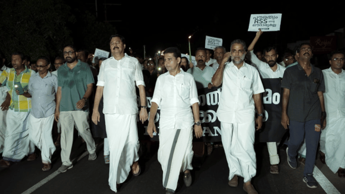 K S Hamza (centre) of CPI(M) at a rally against the implementation of the Citizenship (Amendment) Act | Pic credit: Facebook/KS Hamza