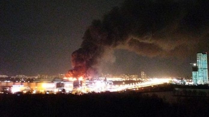 Visual of the explosion at Moscow concert hall | Photo credit: Reuters