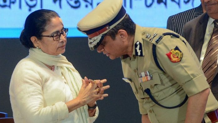 File photo of West Bengal Chief Minister Mamata Banerjee with Rajeev Kumar in Kolkata | ANI