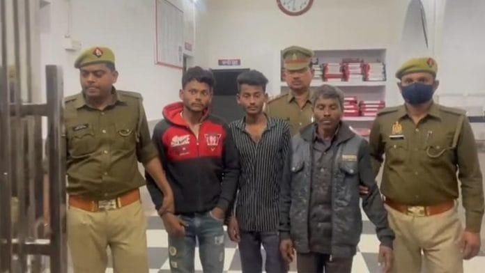 File photo of the three accused in the girls' case after their arrest last month | By special arrangement